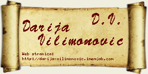Darija Vilimonović vizit kartica